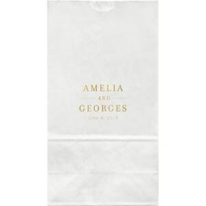 Gilded Marble Large Custom Favor Bags