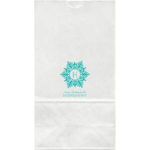 Snowflake Monogram Large Custom Favor Bags