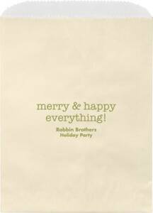 Merry & Happy Everything Wax Lined Bags
