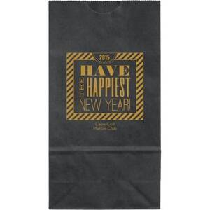 New Year Typography Small Custom Favor Bags
