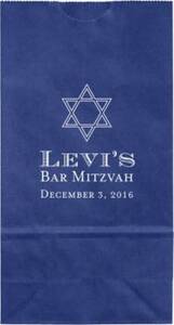 Traditional Mitzvah Small Custom Favor Bags