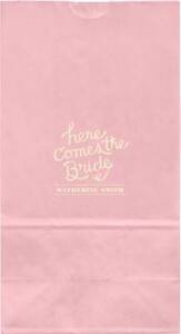 Here Comes The Bride Large Custom Favor Bags