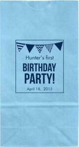 Birthday Party Flags Small Custom Favor Bags