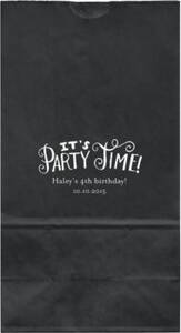 It's Party Time Large Custom Favor Bags