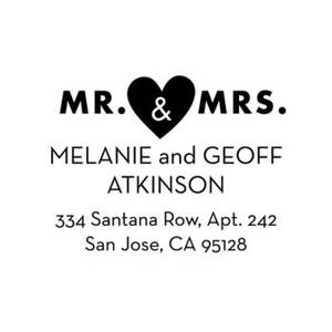 Mr. & Mrs. Custom Stamp