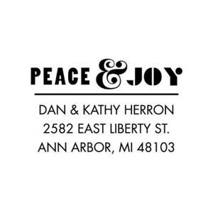 Peace and Joy Custom Stamp
