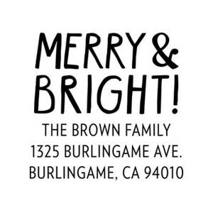 Merry & Bright Custom Stamp