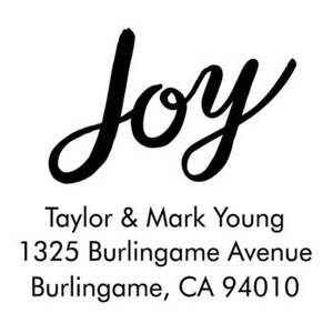 Joy Script Custom Stamp