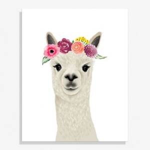 Llama Medium Art Print
