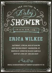 Chalk Baby Shower Invitation