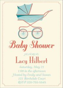 Stroller Baby Shower Invitation