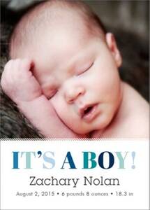 It's A Boy Birth Announcement