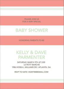 Color Stripes Baby Shower Invitation