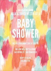 Paint Baby Shower Invitation