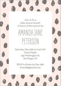 Dots Baby Shower Invitation