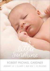 Our Little Sunshine Birth Announcement