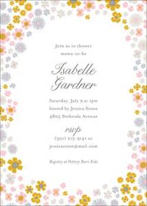 Field Blossoms Baby Shower Invitation