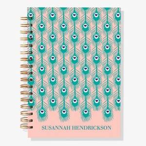17-Month Peacock Feather Custom Planner