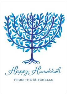 Menorah Tree Holiday Card