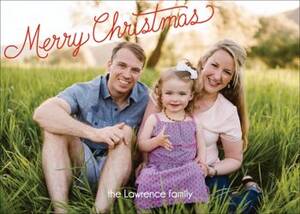 Merry Christmas Angle Photo Card Horizontal