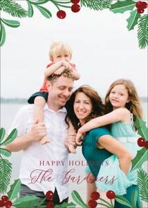 Holly Pine Vertical Photo Card