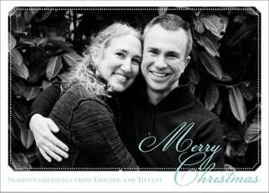Merry Christmas Fancy Script Holiday Photo Card