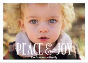 Peace & Joy Swirls Holiday Photo Card