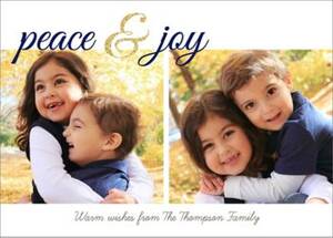 Peace & Joy Holiday Multi-Photo Card