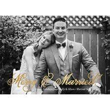 Merry Married Foil Photo Card