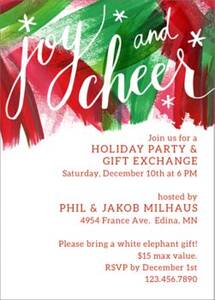 Joy and Cheer Holiday Party Invitation