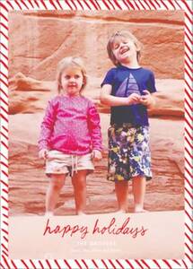 Candy Stripe Holiday Photo Card
