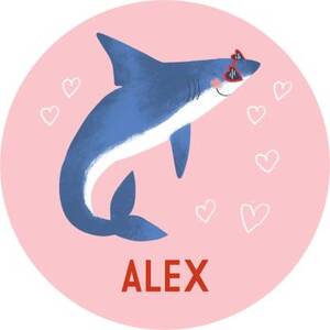 Val Shark Personalized Stickers