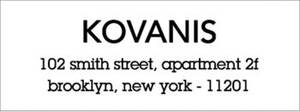 Cantarell Bold Return Address Label - Kovanis