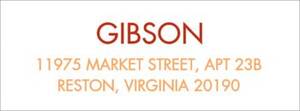 Modern White Return Address Label - Gibson