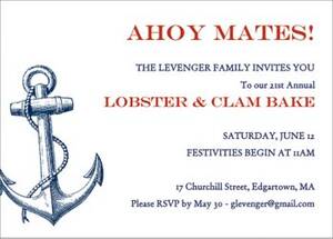 Anchor Party Invitation