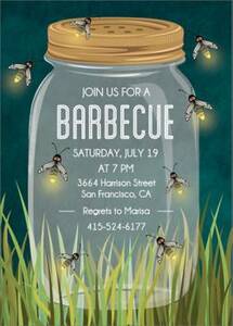 Firefly Jar Party Invitation
