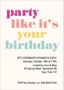 It's Your Birthday Party Invitation