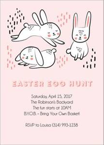 Easter Bunnies Party Invitation