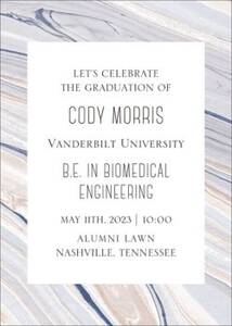 Marble Graduation Invitation