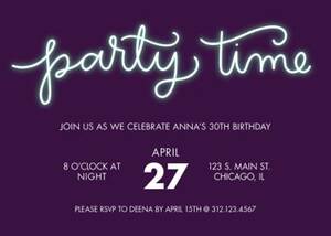 Party Time Party Invitation