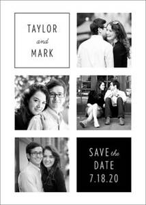 Four Square Save the Date Card