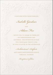 Antique Elegance Wedding Invitation