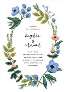 August Herbarium Wedding Invitation
