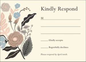 Floral Vines Response Card