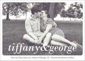 Rounded Frame Photo Save the Date Card