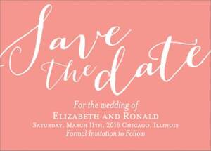 Bombshell Save the Date Card