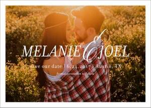 Centered Photo Save the Date Card