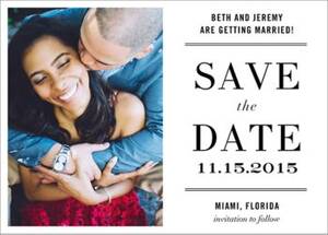 Typographic II Save The Date