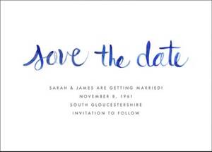 Watercolor Lettering Save The Date