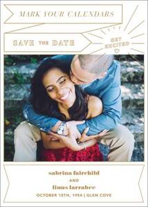 Chronology Photo Save the Date Card